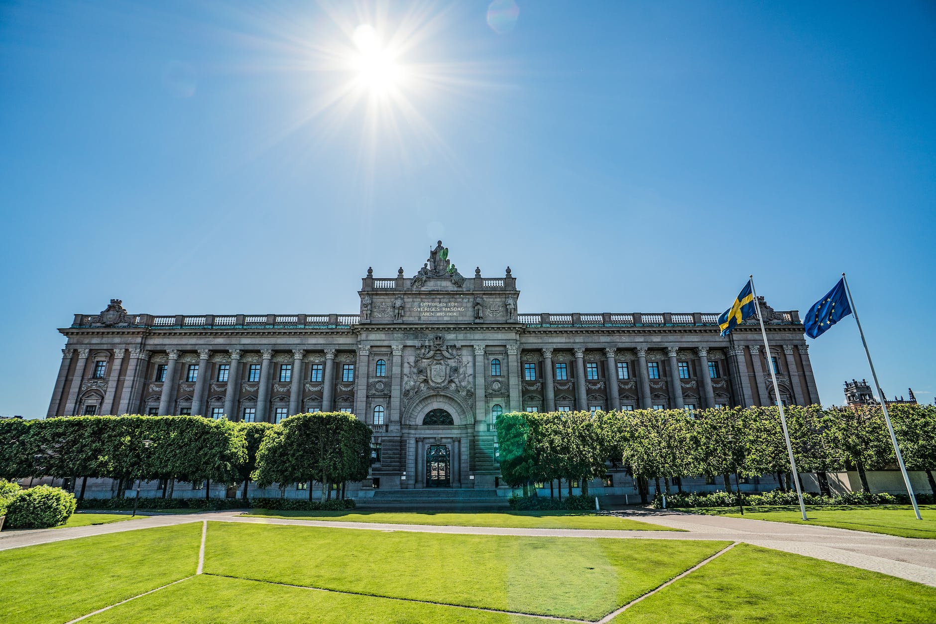 The air rifle laws in Sweden impact the parliament building in Stockholm.